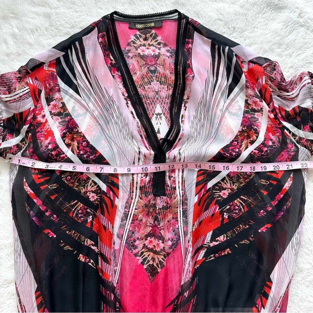 Roberto Cavalli women silk blouse size 46IT or 10 US Authentic - Picture 6 of 9